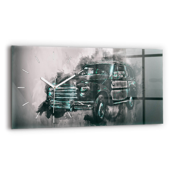 Horizontal wall clock Old School Car