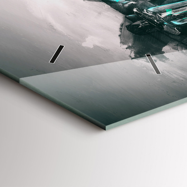 Horizontal wall clock Old School Car