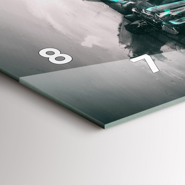 Horizontal wall clock Old School Car