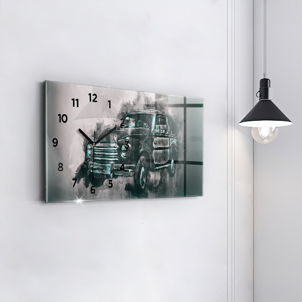 Horizontal wall clock Old School Car