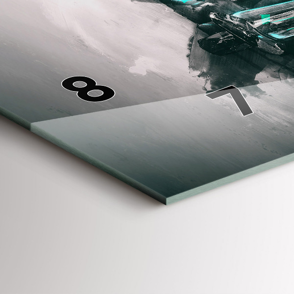 Horizontal wall clock Old School Car