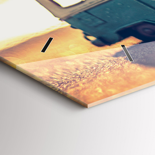 Horizontal wall clock Camper on the beach