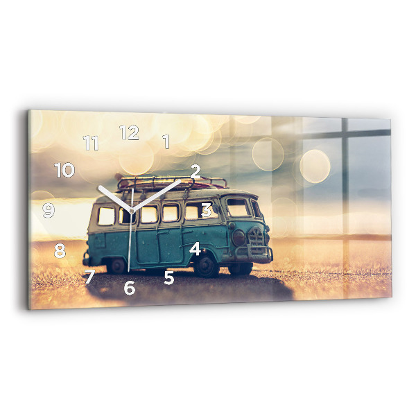 Horizontal wall clock Camper on the beach