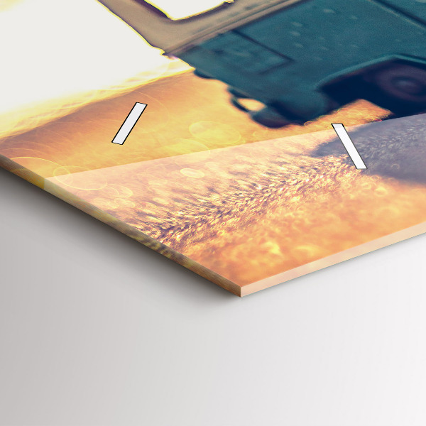 Horizontal wall clock Camper on the beach