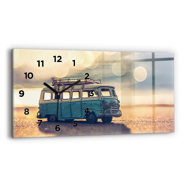 Horizontal wall clock Camper on the beach
