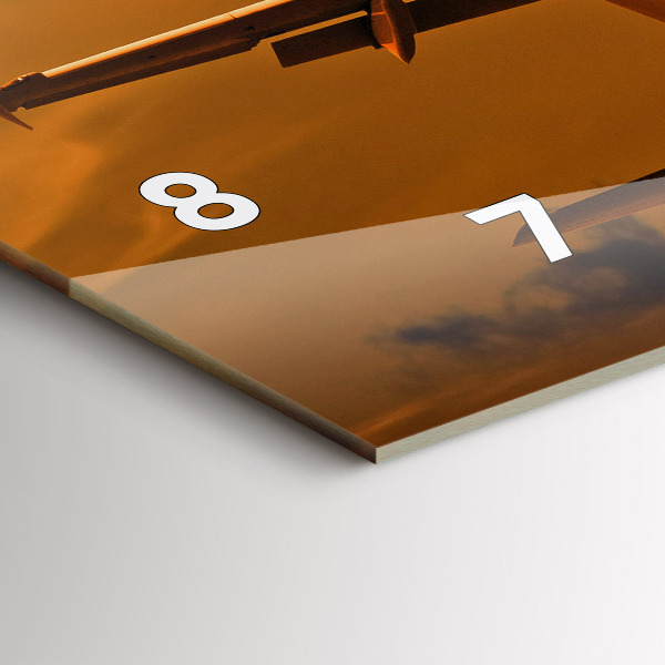 Horizontal wall clock Travel by plane
