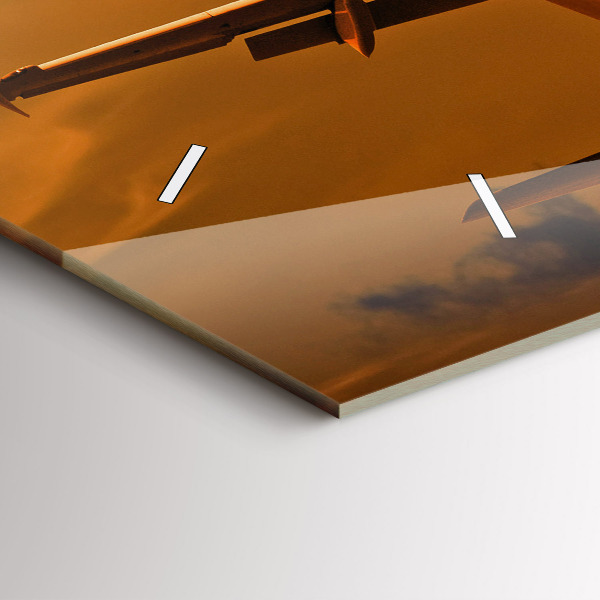 Horizontal wall clock Travel by plane