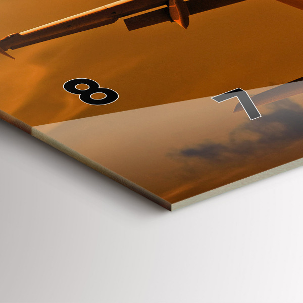 Horizontal wall clock Travel by plane