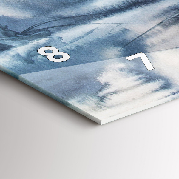 Horizontal wall clock Winter Lake Łódka