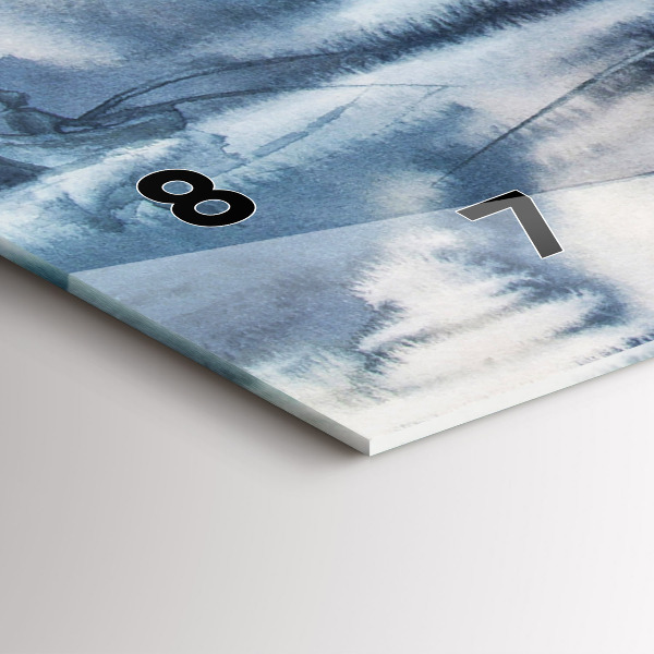 Horizontal wall clock Winter Lake Łódka