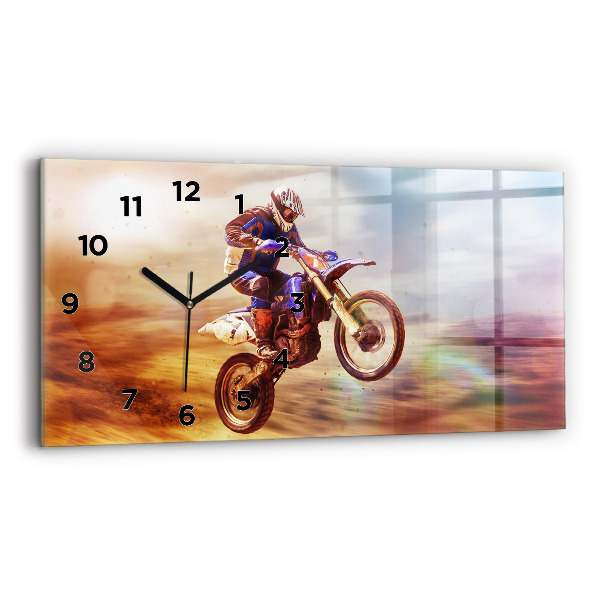 Horizontal wall clock Motocross Enduro