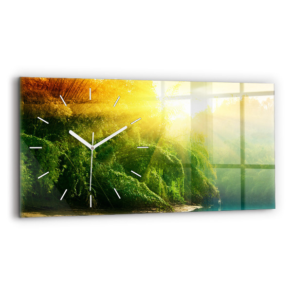 Horizontal wall clock Peaceful nature