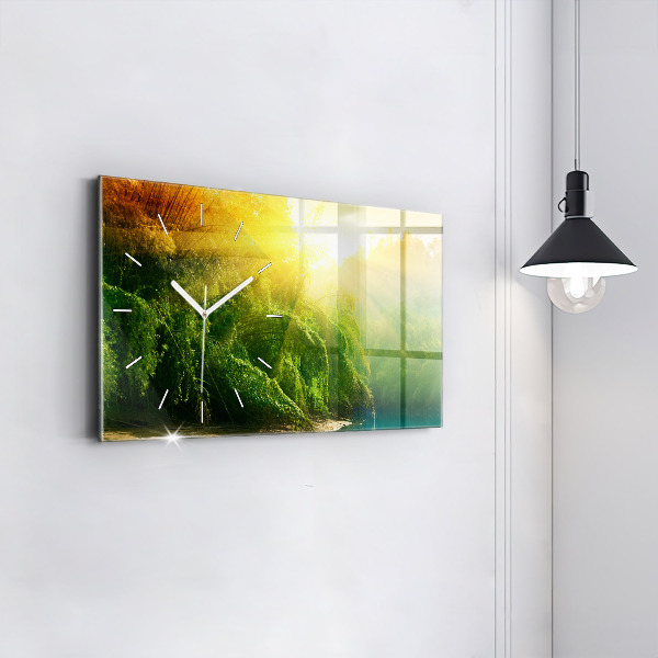 Horizontal wall clock Peaceful nature