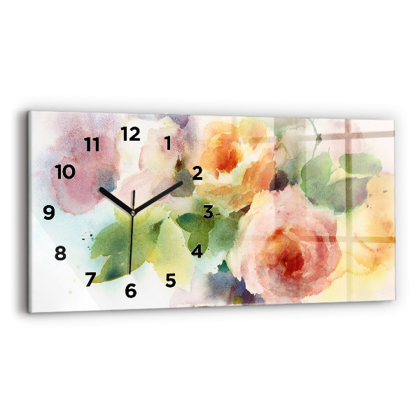 Horizontal wall clock Visualization of Nature