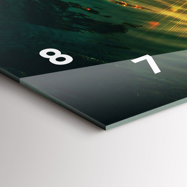 Horizontal wall clock Waves Sunset Perspective