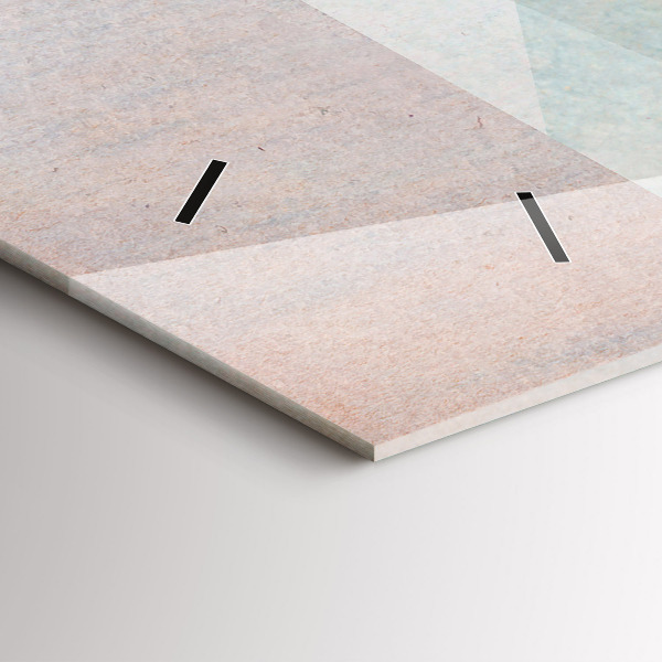 Horizontal wall clock Triangles Abstract Texture