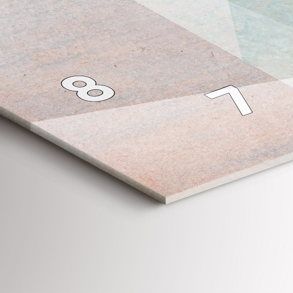 Horizontal wall clock Triangles Abstract Texture