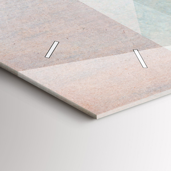 Horizontal wall clock Triangles Abstract Texture