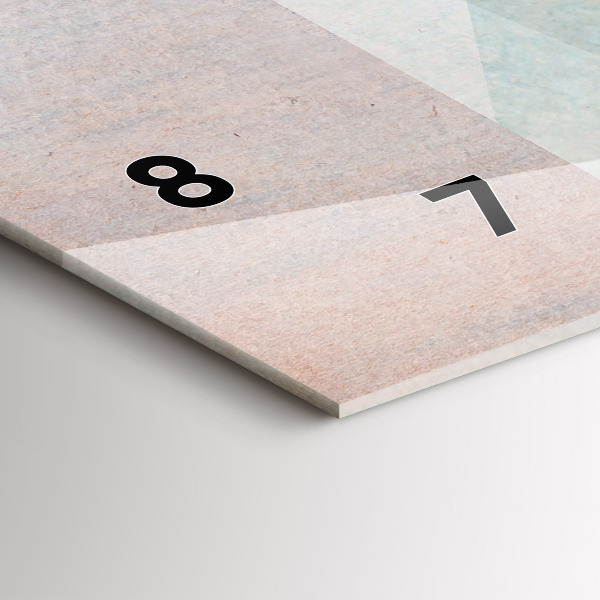 Horizontal wall clock Triangles Abstract Texture