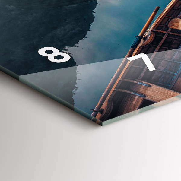 Horizontal wall clock Pier and Lake