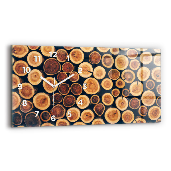 Horizontal wall clock Wood