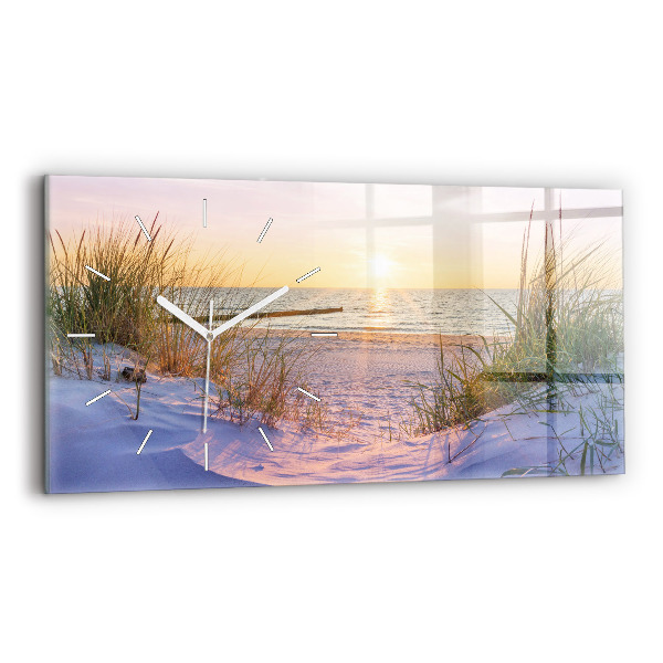 Horizontal wall clock Polish Sunny Sea
