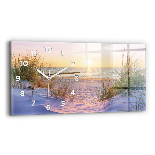 Horizontal wall clock Polish Sunny Sea