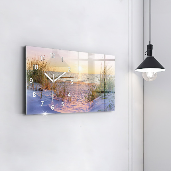 Horizontal wall clock Polish Sunny Sea