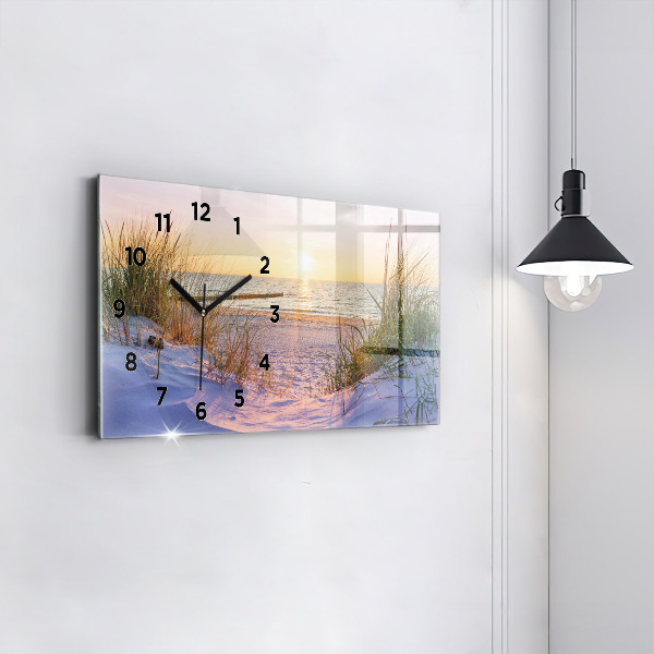 Horizontal wall clock Polish Sunny Sea