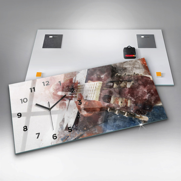 Horizontal wall clock Guitar Visualization