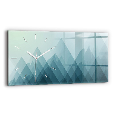 Horizontal wall clock Geometric figures