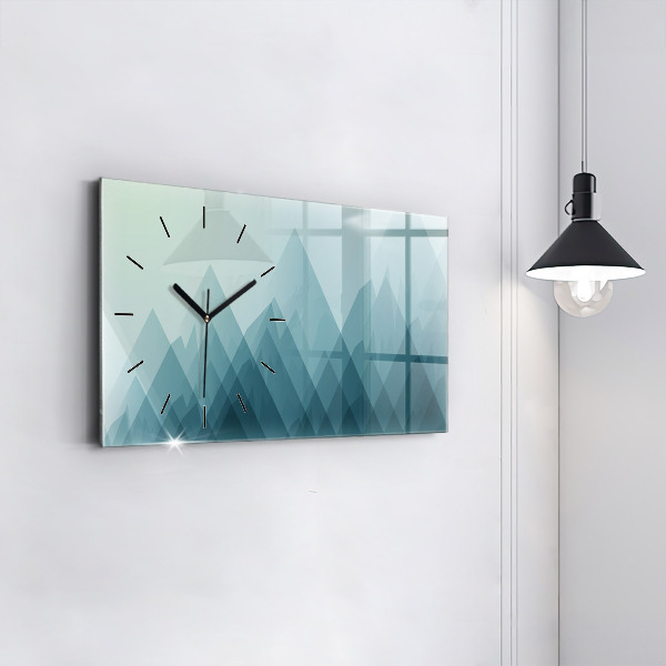 Horizontal wall clock Geometric figures