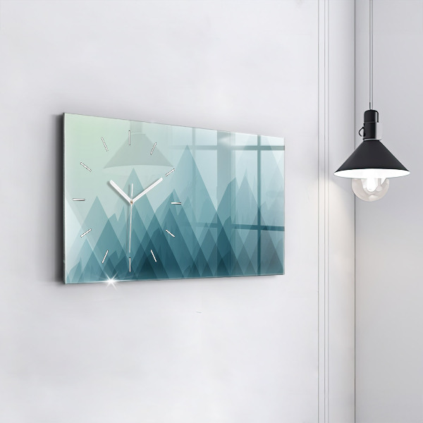 Horizontal wall clock Geometric figures