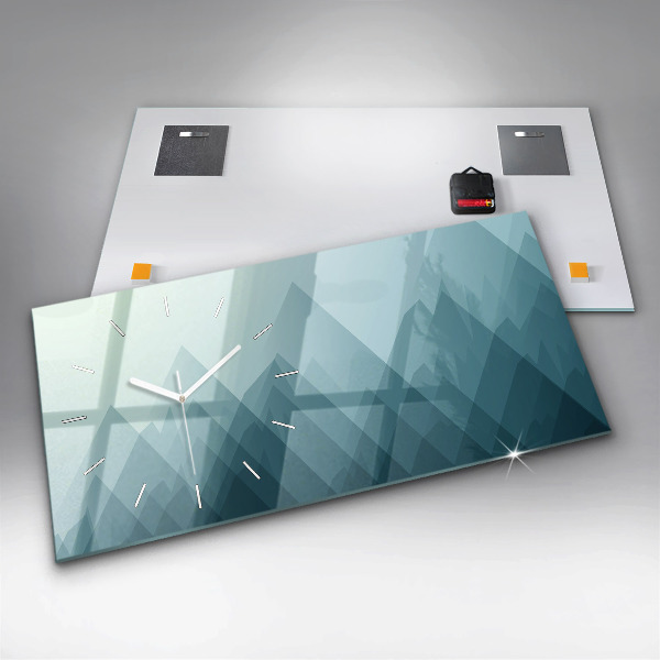 Horizontal wall clock Geometric figures