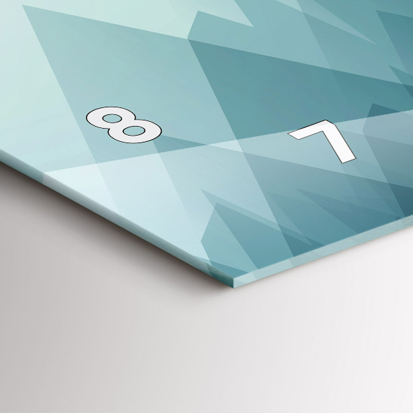 Horizontal wall clock Geometric figures