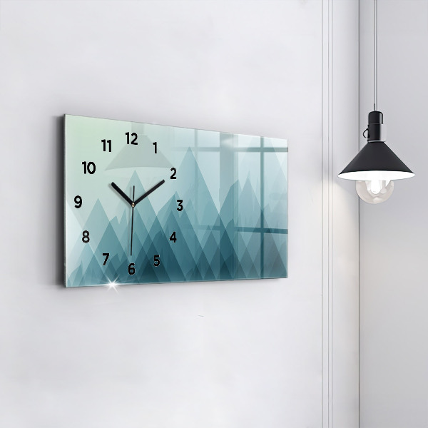 Horizontal wall clock Geometric figures