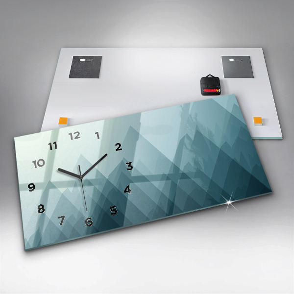 Horizontal wall clock Geometric figures