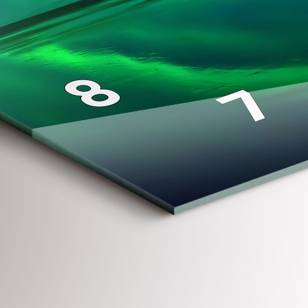 Horizontal wall clock Northern lights