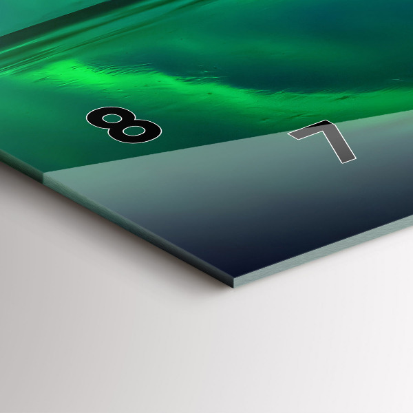 Horizontal wall clock Northern lights