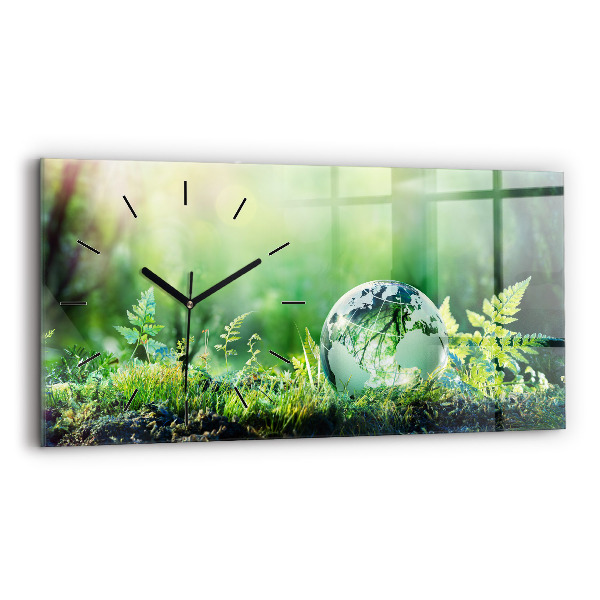 Horizontal wall clock Globe
