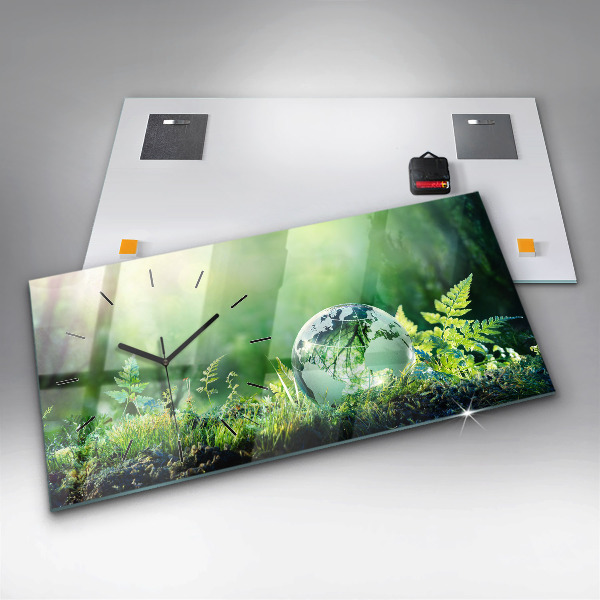 Horizontal wall clock Globe