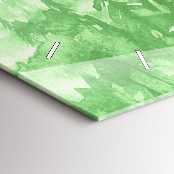 Horizontal wall clock Painting green forest