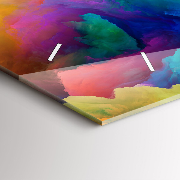 Horizontal wall clock Fractal Texture