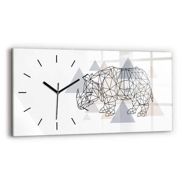 Horizontal wall clock Geometric Pattern