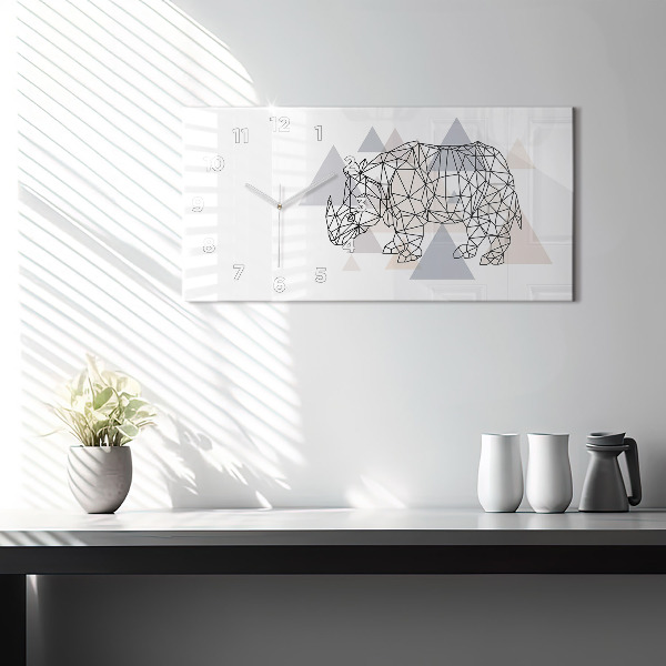 Horizontal wall clock Geometric Pattern