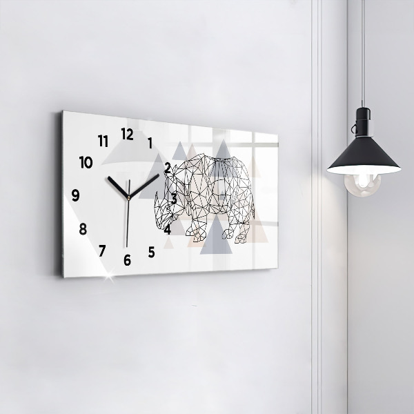 Horizontal wall clock Geometric Pattern