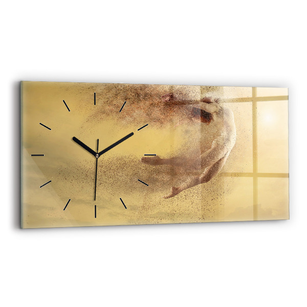 Horizontal wall clock Woman in figure