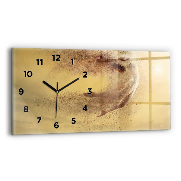 Horizontal wall clock Woman in figure