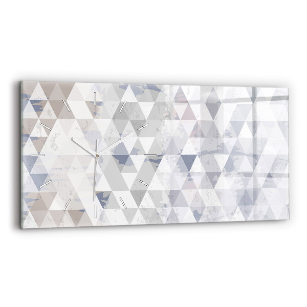 Horizontal wall clock Geometric pattern