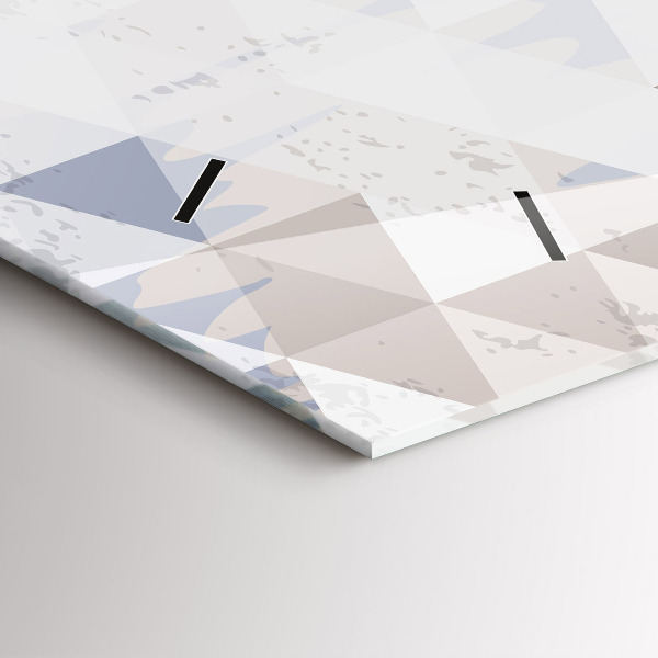 Horizontal wall clock Geometric pattern